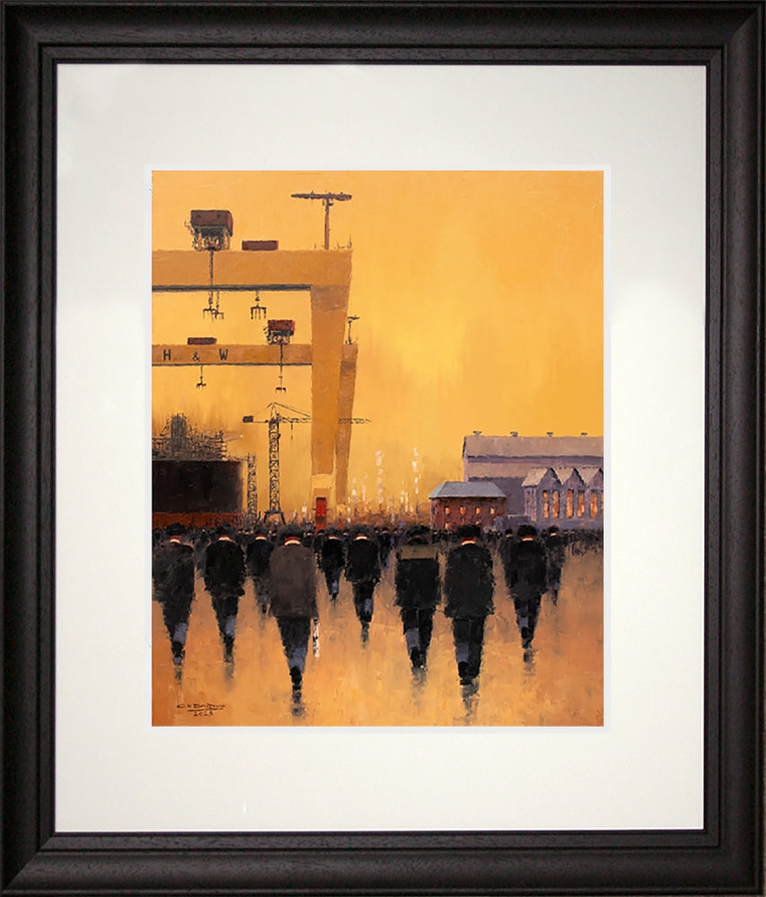 Print - 7:30 at H&W-36 x 43-Black Scoop Frame