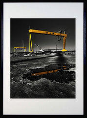 Belfast - Shipyard Cranes Frame Black 40x50