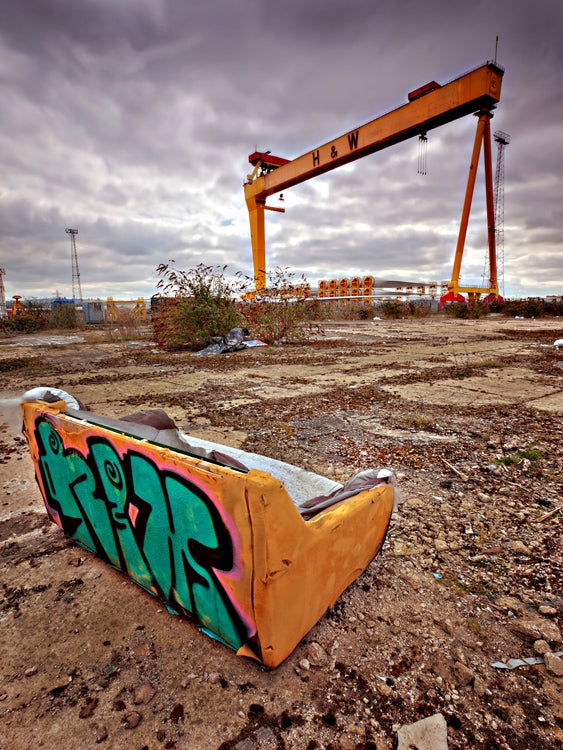 Belfast Shipyard Graffiti Unframed