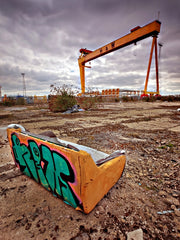 Belfast Shipyard Graffiti Unframed