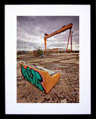 Belfast Shipyard Graffiti Black Frame