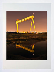 Belfast - Shipyard Lights Frame White 40 x 50