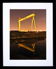 Belfast Shipyard Lights Framed 30x40