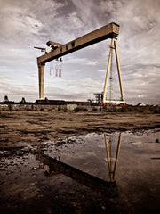 Belfast Shipyard Reflection Unframed 30x40
