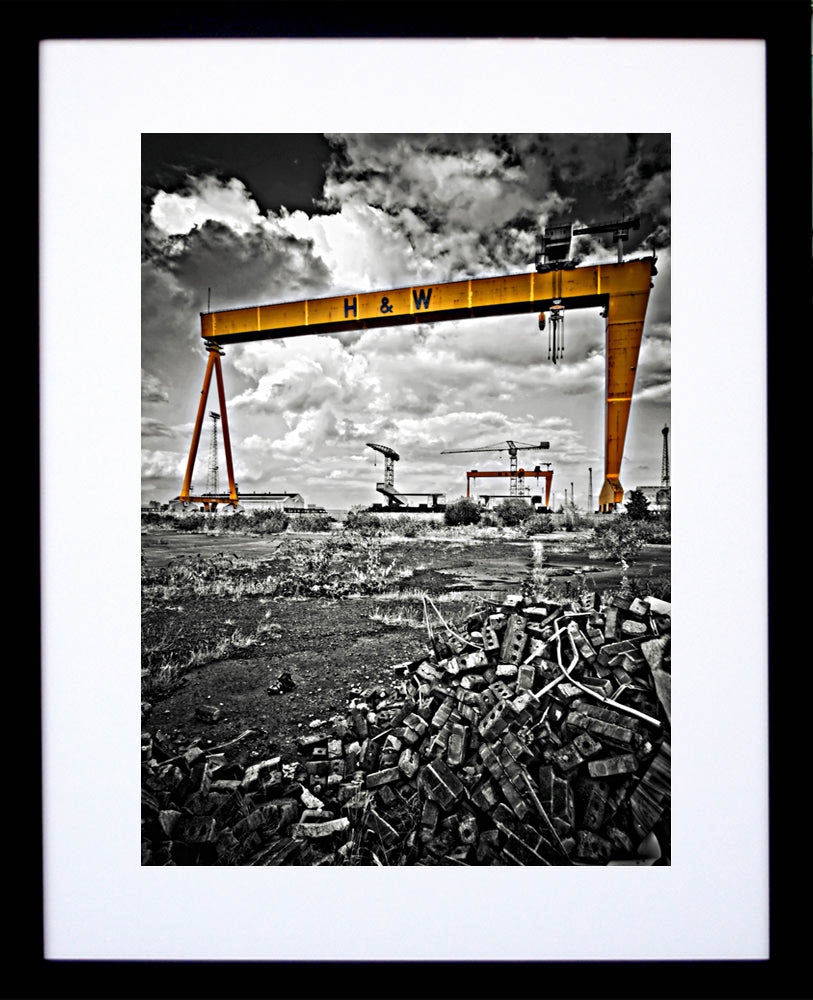 Belfast Shipyard Wasteland Framed