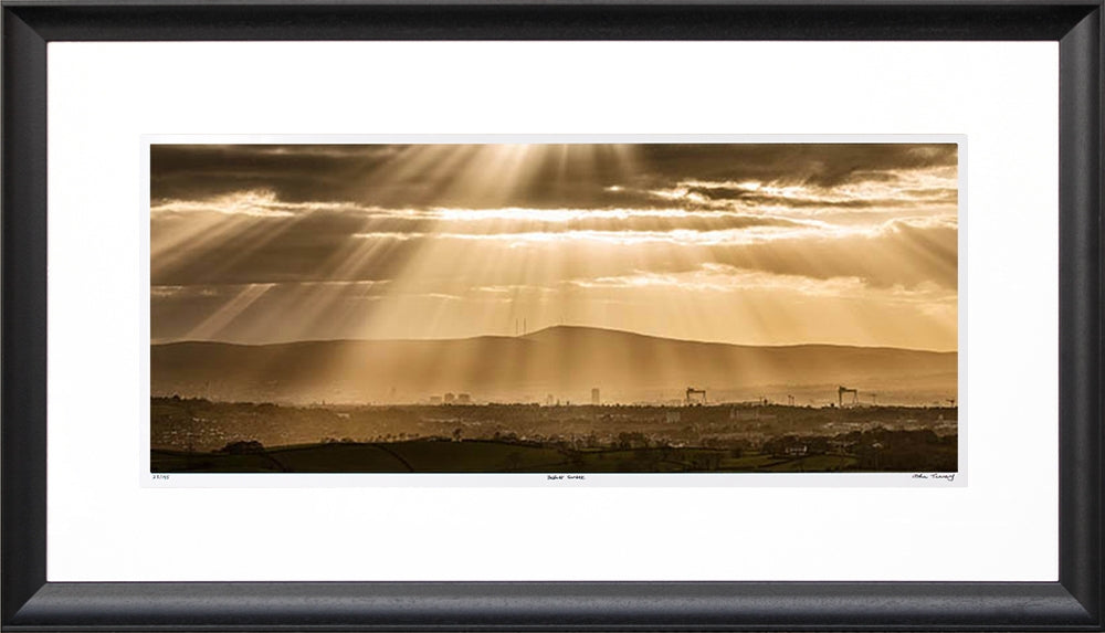 Belfast - Sunset - Ltd Edition Frame Black Box