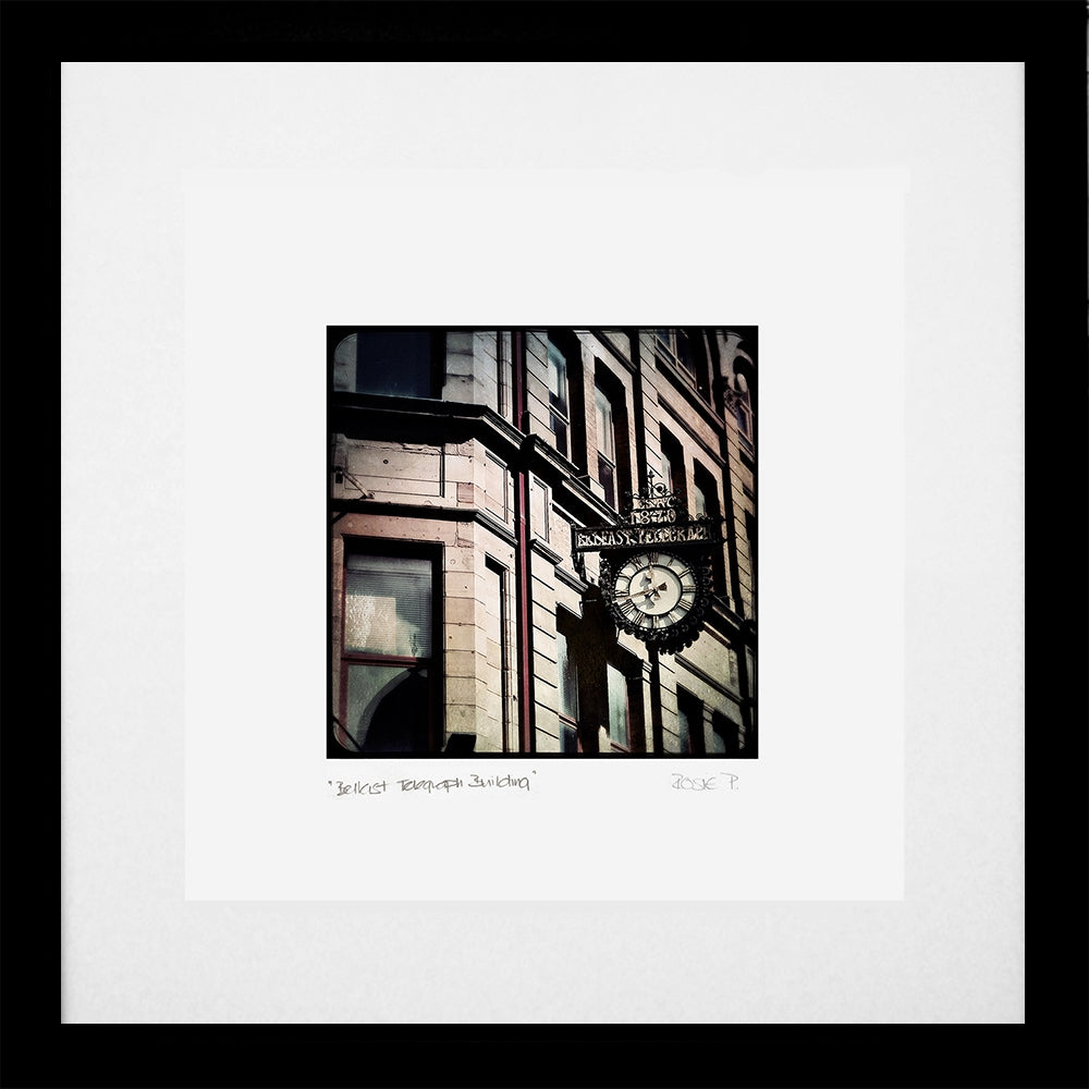 Belfast - Belfast Telegraph Building Black Frame (With Mount)