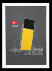 Belfast Titanic A2 Black Frame