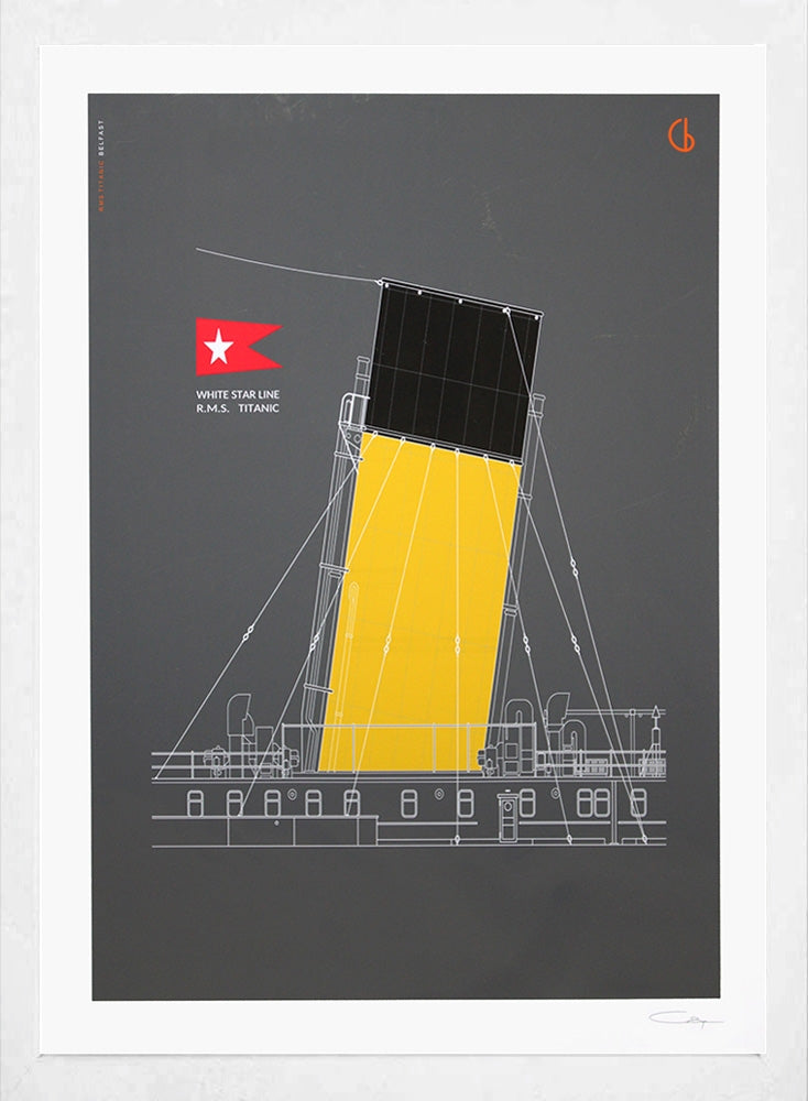 Belfast Titanic A2 White Frame