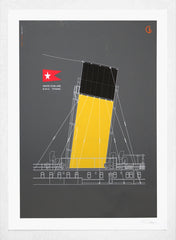 Belfast Titanic A2 White Frame