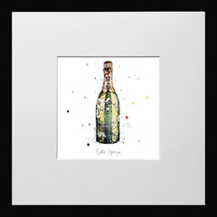 Print Open Edition Drinks - Belle Epoque II-12 x 12-Small Flat Black Frame