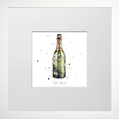 Print Open Edition Drinks - Belle Epoque II-12 x 12-Small Flat White Frame
