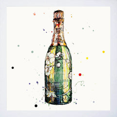 Print Open Edition Drinks - Belle Epoque II-30 x 30-White Box Frame (No Mount)