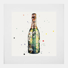 Print Open Edition Drinks - Belle Epoque II-30 x 30-White Box Frame (With Mount)