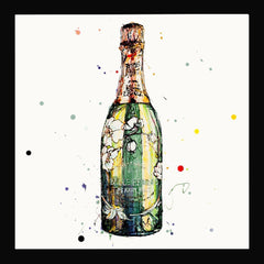 Print Open Edition Drinks - Belle Epoque II-30 x 30-Black Box Frame (No Mount)