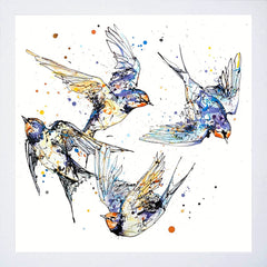 Print Open Edition Animals - Belonging-30 x 30-White Box Frame (No Mount)