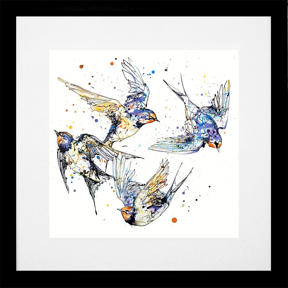 Print Open Edition Animals - Belonging-30 x 30-Black Box Frame (With Mount)