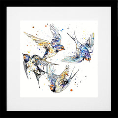 Print Open Edition Animals - Belonging-30 x 30-Black Box Frame (With Mount)