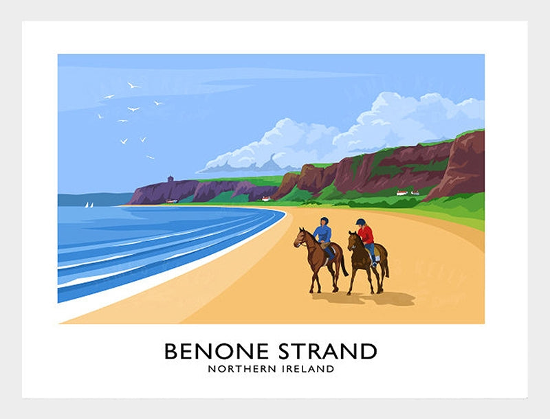 Co Derry - Benone Strand Frame White 70x50