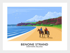 Co Derry - Benone Strand Frame White 70x50