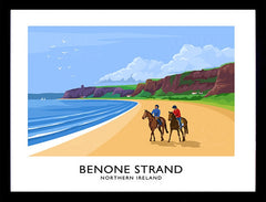 Co Derry - Benone Strand  Frame Black 40x30 No Mount