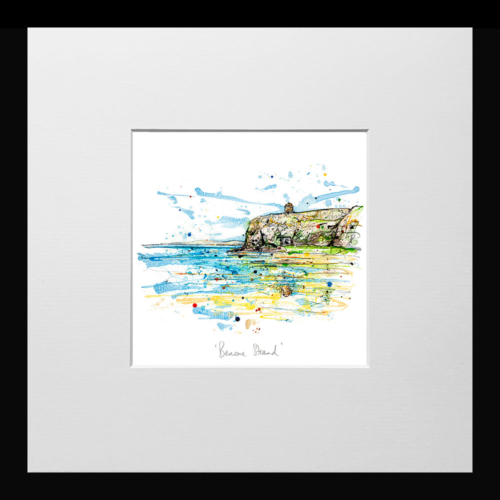 Print Open Edition Landscape - Benone Strand-12 x 12-Small Flat Black Frame