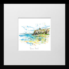 Print Open Edition Landscape - Benone Strand-12 x 12-Small Flat Black Frame
