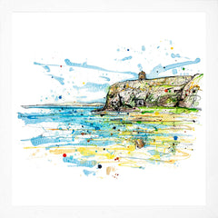 Print Open Edition Landscape - Benone Strand-30 x 30-White Box Frame (No Mount)