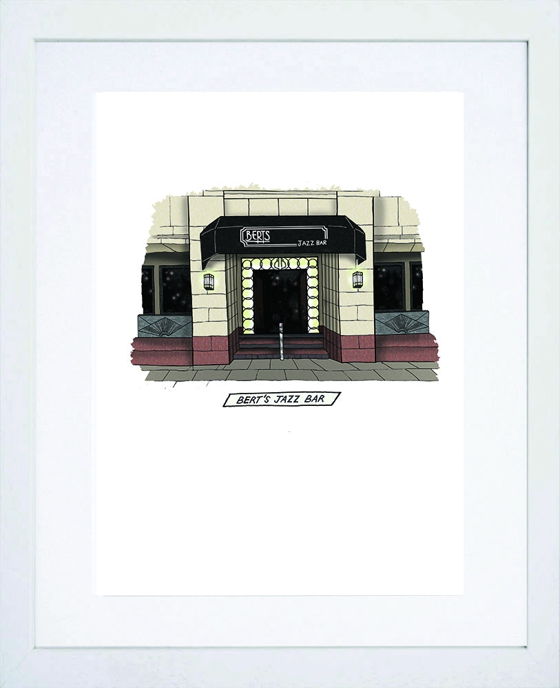 Pubs - Bert's Jazz Bar - White Box Frame