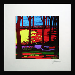 Beside The River Black Frame 20 x 20