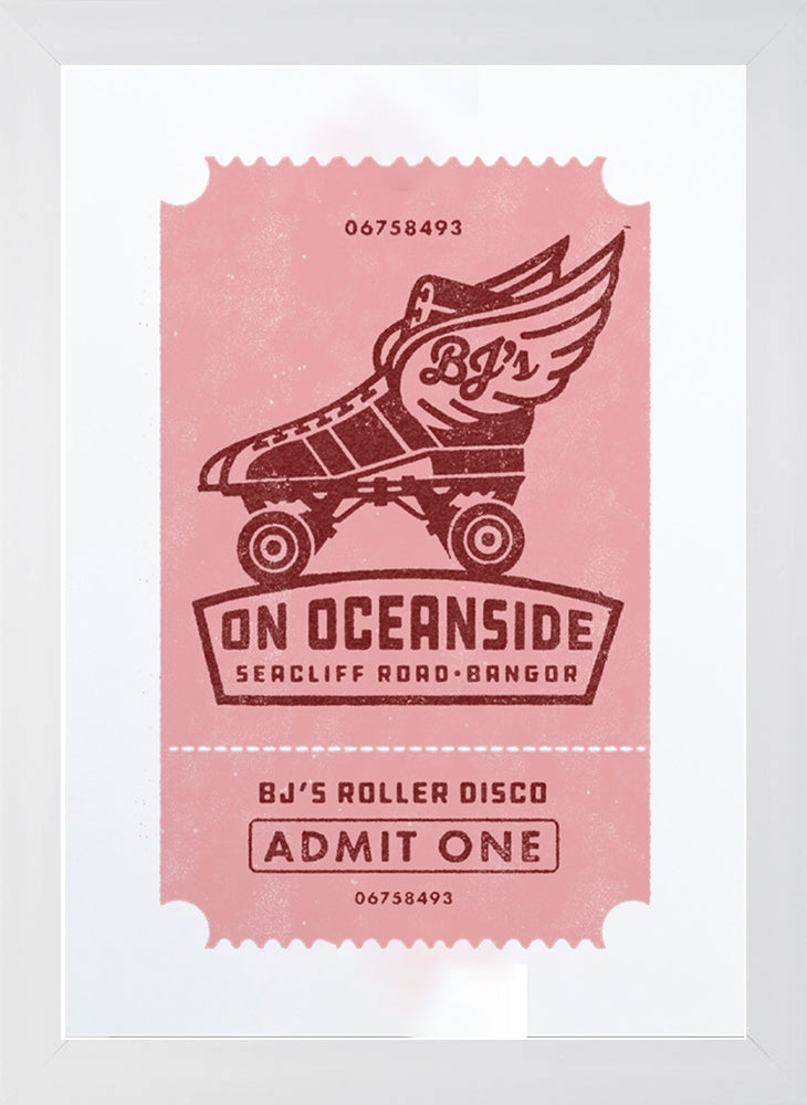 BJ's Roller Disco - Flat White Frame