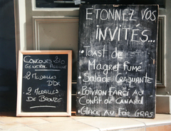 Paris In Black - Menu Board II Unframed