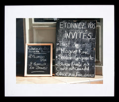 Paris In Black - Menu Board II Framed