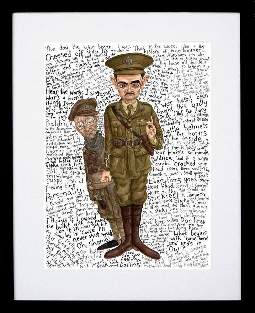 Blackadder Goes Forth - Army Captain Black Frame