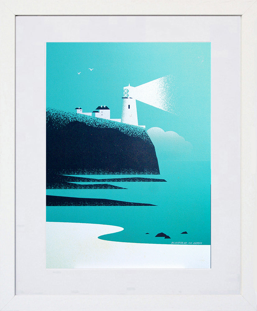 Blackhead, Co. Antrim White Box Frame (With Mount)