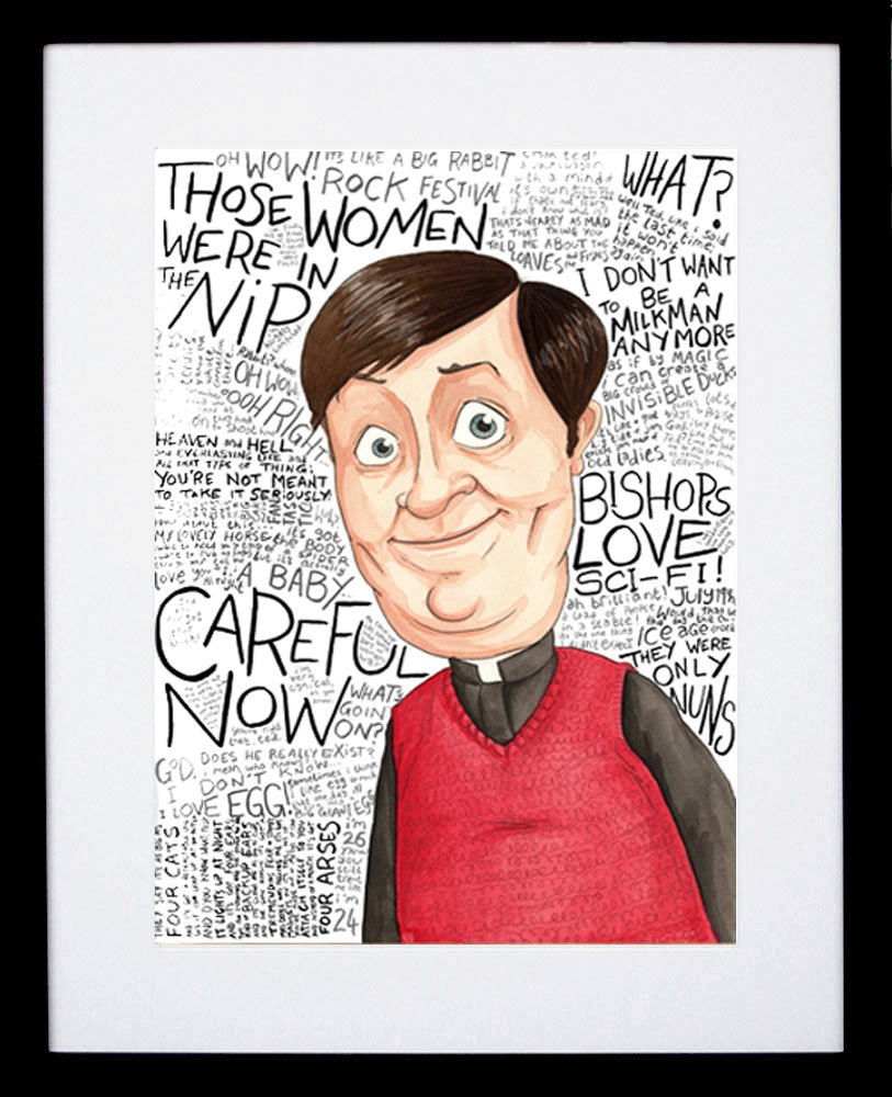 Father Ted - Father Dougal Black Frame