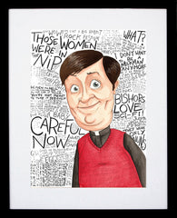 Father Ted - Father Dougal Black Frame