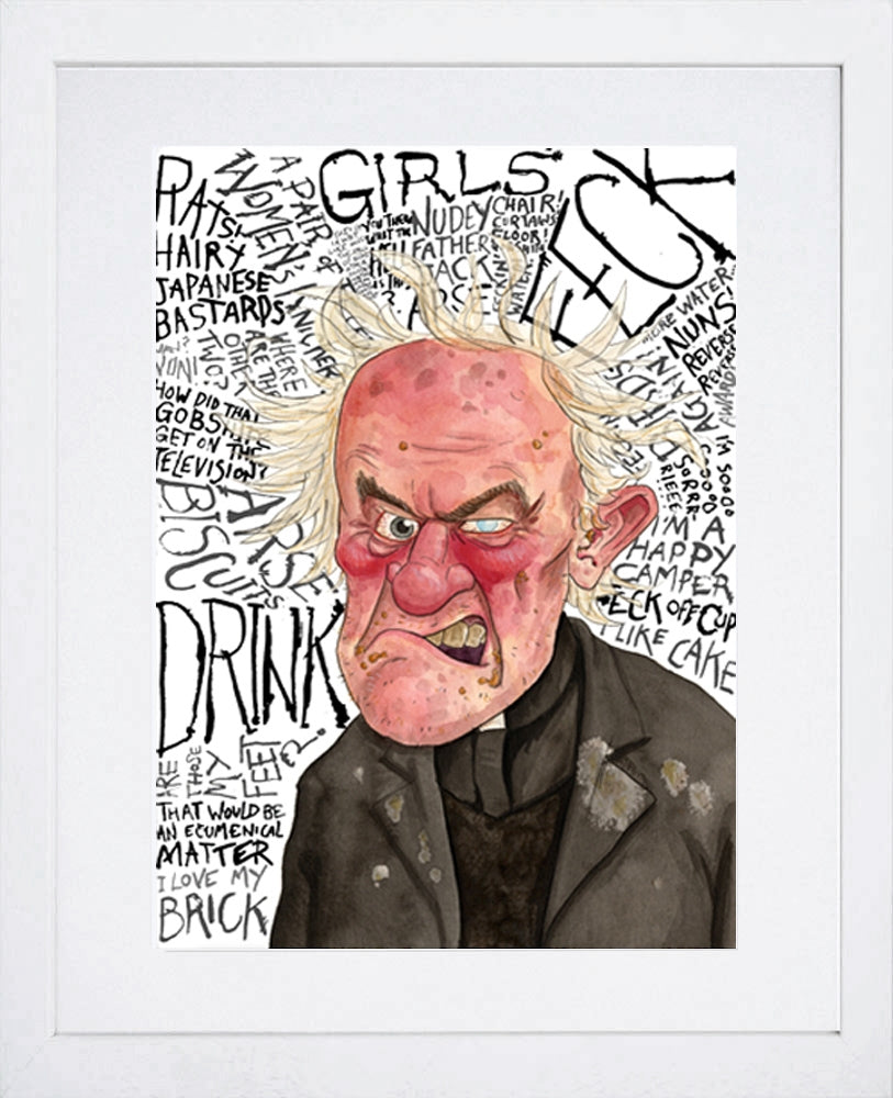 Father Ted - Father Jack Frame White