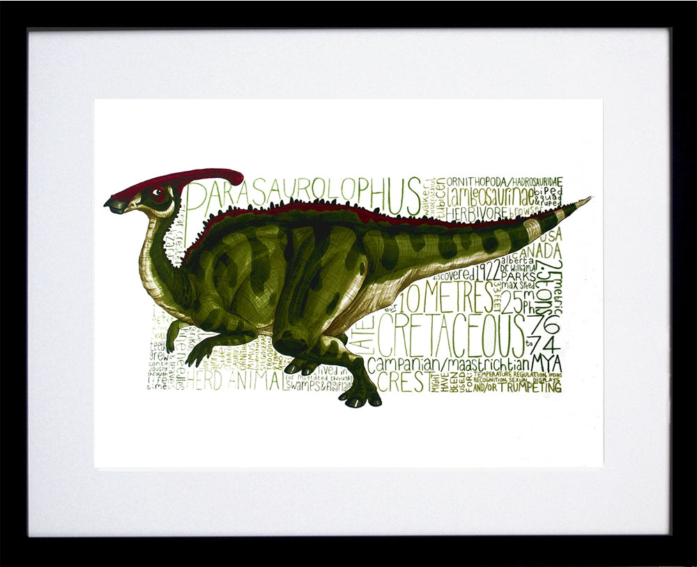 Parasaurolophus Black Frame