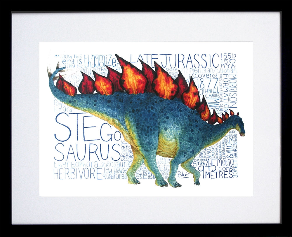 Animals- Stegosaurus Black Frame