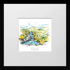 Print Open Edition Landscape - Bloody Bridge, Newcastle-12 x 12-Small Flat Black Frame