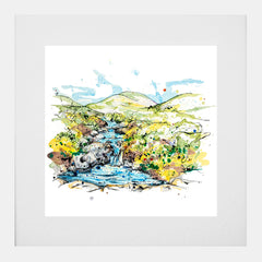 Print Open Edition Landscape - Bloody Bridge, Newcastle-30 x 30-White Box Frame (With Mount)