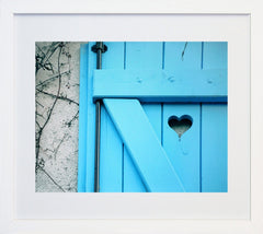 Paris In Blue Heart On Door Frame White