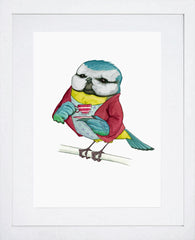 Animals - Blue Tit Frame White