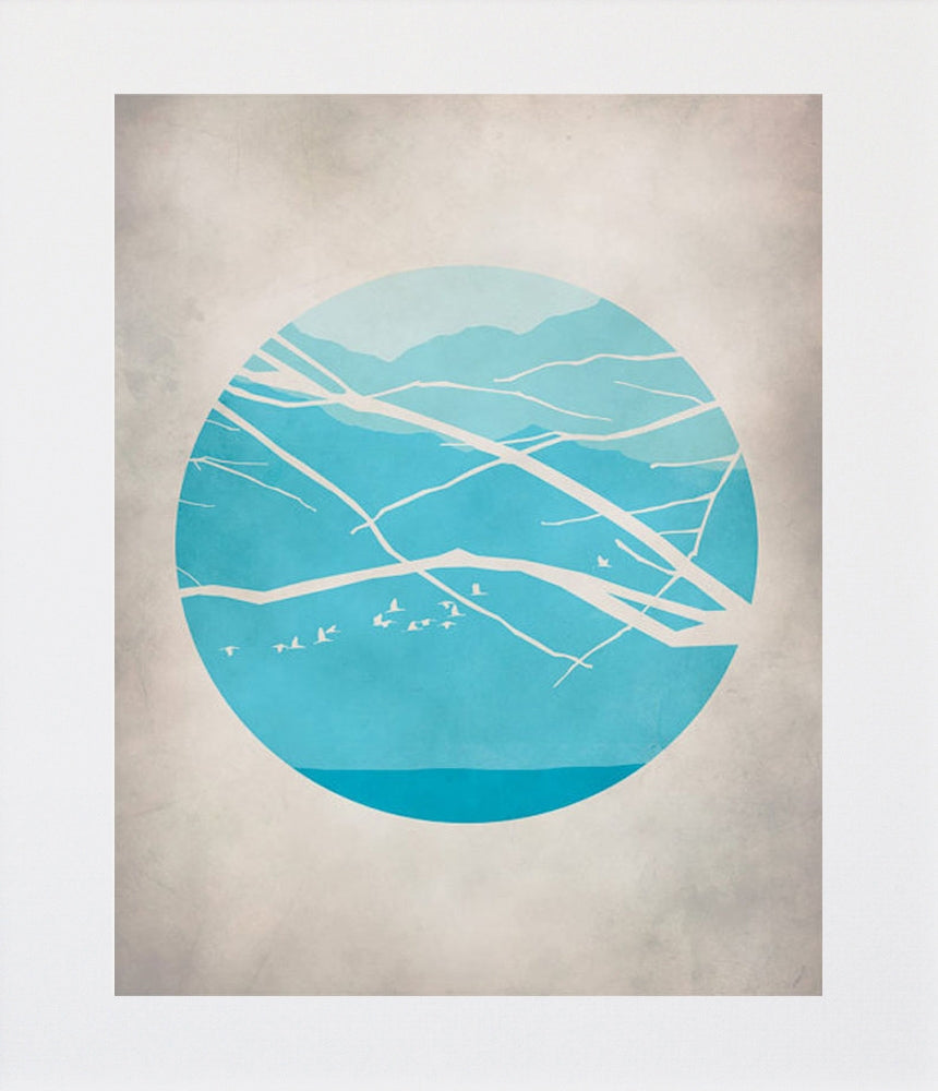 Blue Hour in the Mountain Unframed