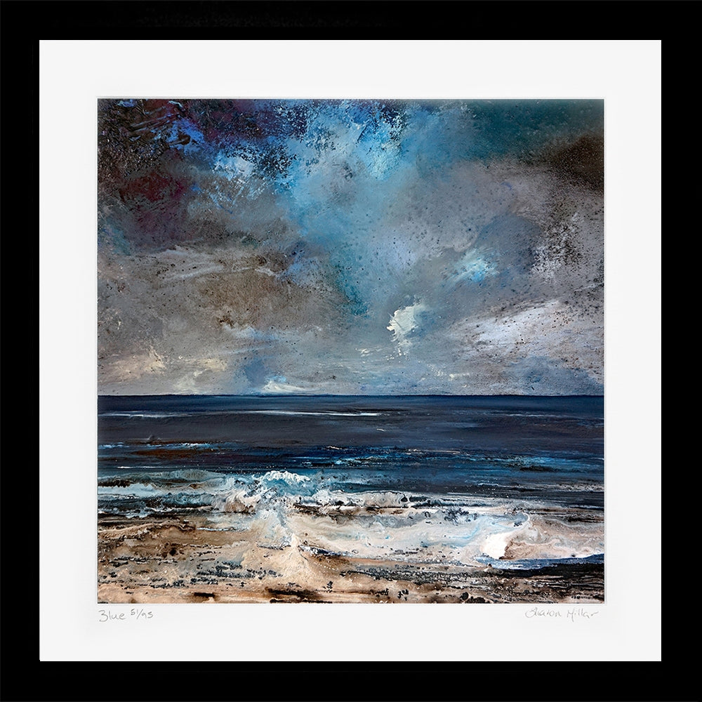 Print - Blue - Black Box Frame