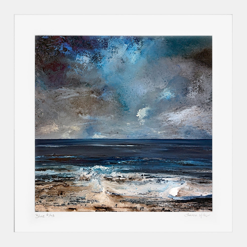 Print - Blue - White Box Frame