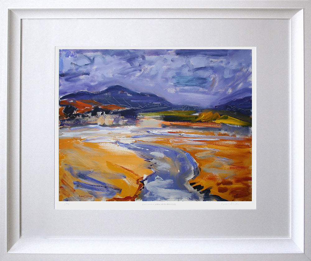 Print - Boardwalk View Near Downings Chunky White Frame