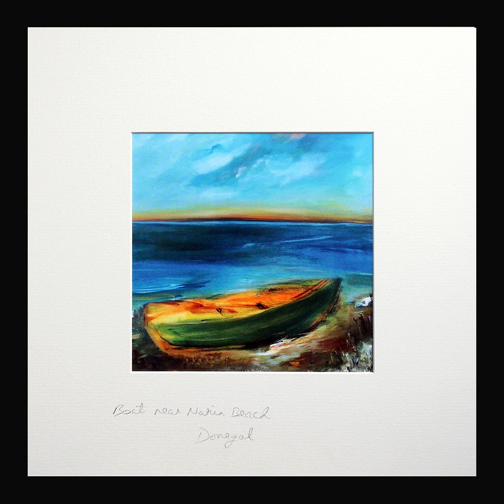 Print - Boat Near Narin Beach, Donegal Black Frame