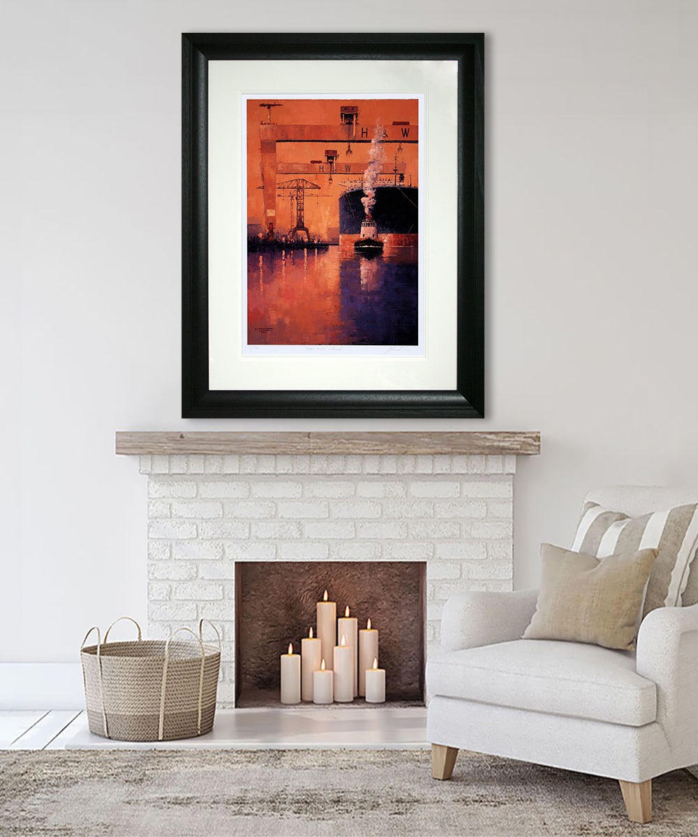 Print - Boats And Cranes